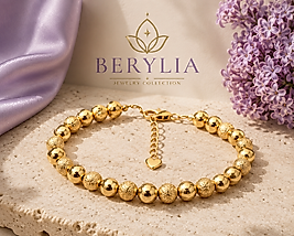 NOHUTLU DORİKA MODEL TOPLU 24 K GOLD ÇELİK BİLEKLİK