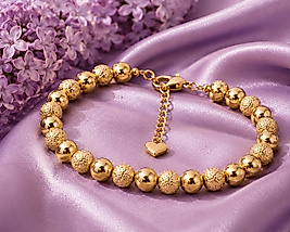 NOHUTLU DORİKA MODEL TOPLU 24 K GOLD ÇELİK BİLEKLİK