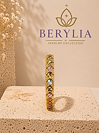 RENKLİ YUVARLAK TEMALI 24 K KAPLAMA GOLD ÇELİK BİLEKLİK