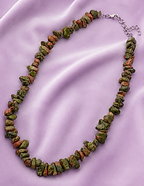 UNAKİT TAŞLI  SIRALI TAŞLI KOLYE